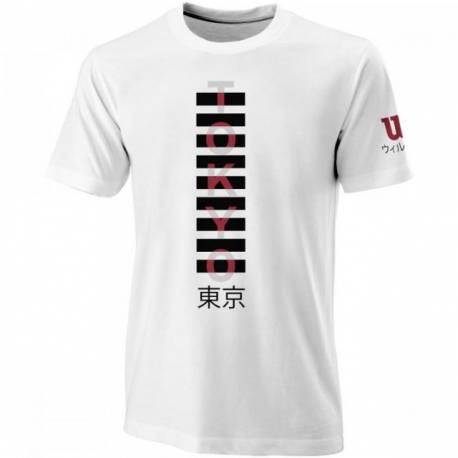 Tricou WILSON Tokyo Tech Tee, alb, marimea M