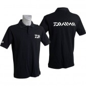 Tricou polo DAIWA, negru, pentru pescuit, marimea L