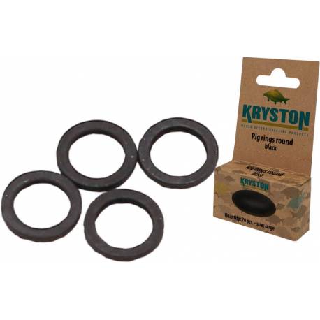 Anouri rotunde KRYSTON Rig Rings S Black