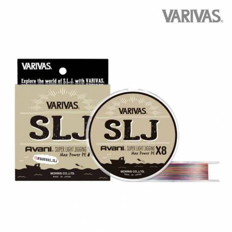 Fir textil VARIVAS AVANI SLJ SUPER LIGHT JIGGING MAX POWER PE X8, 150m, 14.5lb, 10m x 5 culori