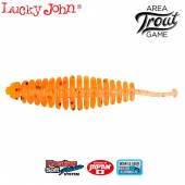 Lucky John Trick Worm 5CM (2''), 036 (ELECTRIC ORANGE), 036, 10buc/borcan