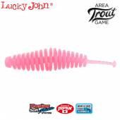 Lucky John Trick Worm 5CM (2''), F05 (SUPER PINK), F05, 10buc/borcan