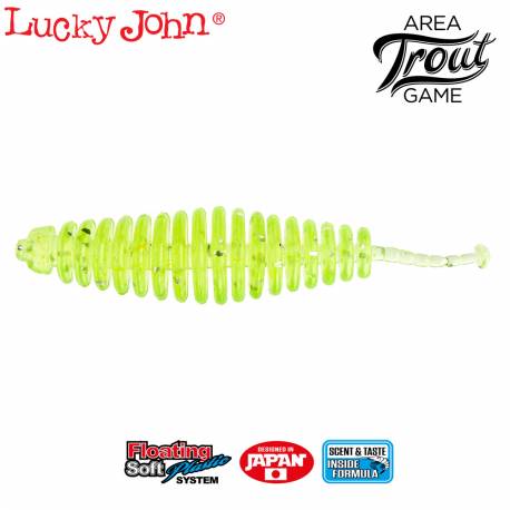 Lucky John Trick Worm 5CM (2''), 071 (LIME CHARTREUSE), 071, 10buc/borcan