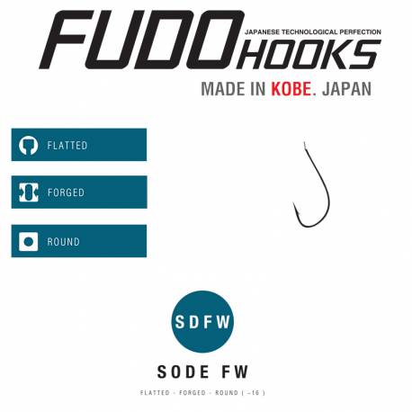 Carlige Fudo Sode-FW (SDFW-BN) nr.11, BN-Black Nickel, 14buc/plic