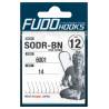 Carlige Fudo Sode with Ring (SODR-BN) nr.14, BN-Black Nickel, 14buc/plic