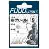 Carlige Fudo Keiryuu (KRYU-BN) nr.12, BN-Black Nickel, 17buc/plic