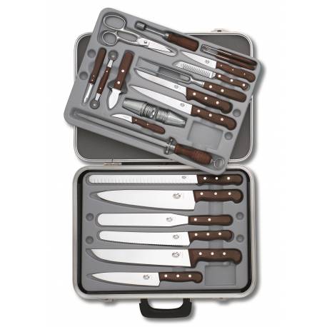 Set cutite VICTORINOX Large Chef's Case, caseta cu 23 ustensile