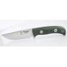 Cutit full tang MUELA HUSKY-11GM, lama 11cm, maner Micarta verde cu negru