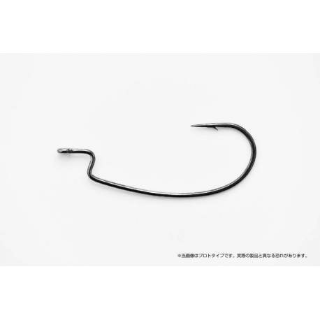 CARLIGE OFFSET DECOY WORM 37 KG NARROW NR.1/0, NS Black, 9 buc/plic