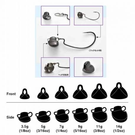 Plumbi offset DECOY DS-13 Switch Head, 14g, 3buc/plic