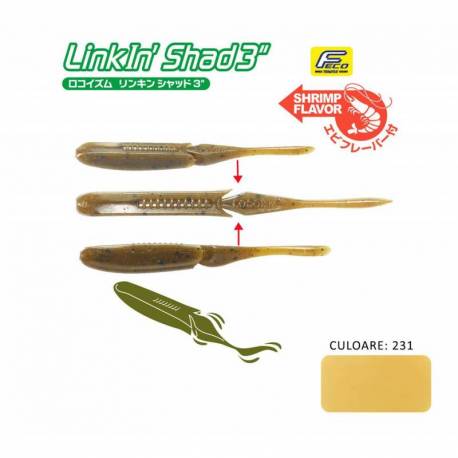 Shad TIEMCO LINKIN SHAD 3 7.6cm Culoare 231NS