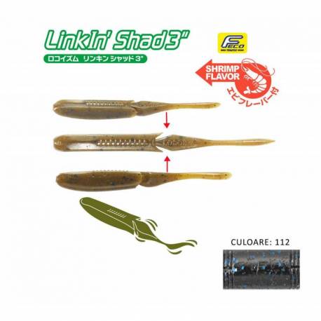 Naluci TIEMCO LinkIn Shad 4" 10cm, culoare 112, 9buc/plic