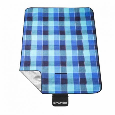 Patura Camping/Picnic Impermeabila SPOKEY Flannel, 150x180 cm, Albastru, Captusita cu Aluminiu