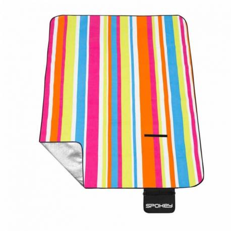 Patura Camping/Picnic Impermeabila SPOKEY Picnic Rainbow, 180 x 210 cm, Multicolor, Captusita cu Aluminiu