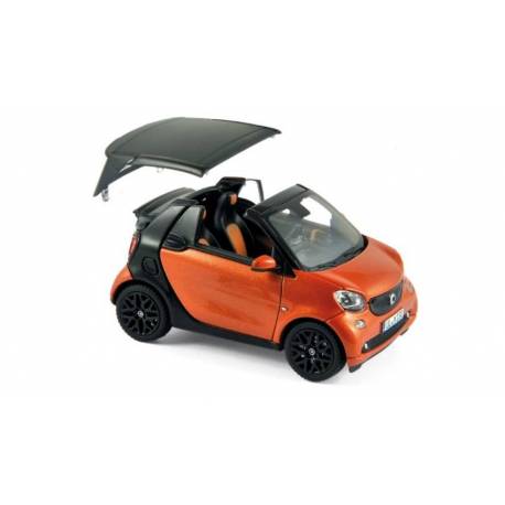 Macheta auto SMART Fortwo cabrio (2015) 1:43 orange-negru