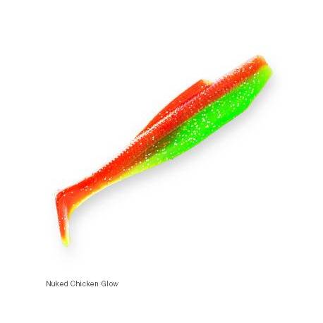 Shad Z-MAN DieZel MinnowZ 4", 10cm, culoare Nuked Chicken Glow, 5 buc/punga