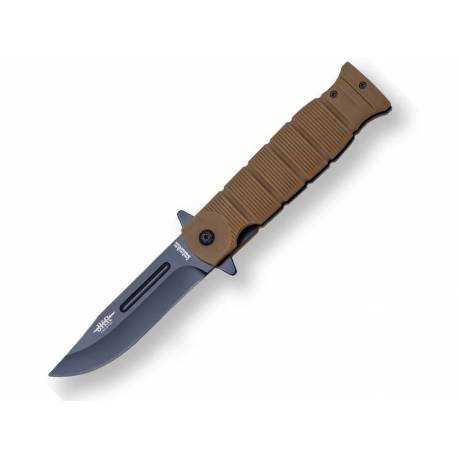 Briceag tactic JOKER semi-automat - 11 cm - Brown