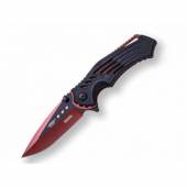 Briceag semi-automat JOKER Black and red, 8.5cm