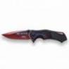 Briceag semi-automat JOKER Black and red, 8.5cm