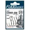 Carlige Fudo Chinu with Ring (CHNR-BN) nr.3/0, BN-Black Nickel, 5buc/plic