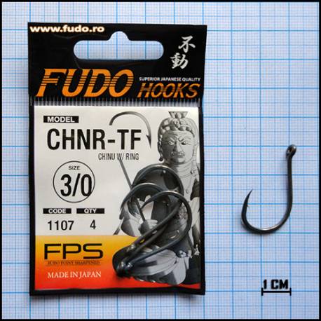 Carlige Fudo Chinu with Ring (CHNR-TF) nr.3/0, 4buc/plic