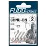 Carlige Fudo Chinu (CHNU-TF) nr.1/0, BN-Black Nickel, 8buc/plic