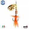 Lingurita rotativa ILBA TONDO Mosca (Fly) 2/5g - GOLD/RED + FLY ORANGE