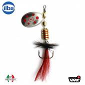 Lingurita rotativa ILBA TONDO Mosca (Fly) 1 / 3g - SILVER/RED + FLY RED/BLACK