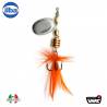 Lingurita rotativa ILBA TONDO Mosca (Fly) 0/2g - SILVER+FLY ORANGE