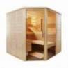 Cabina sauna mixta SENTIOTEC Alaska Corner Infra+, lemn masiv, 206x206x204cm