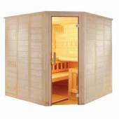 Cabina sauna SENTIOTEC Wellfun Corner, lemn masiv, 205x205x204cm