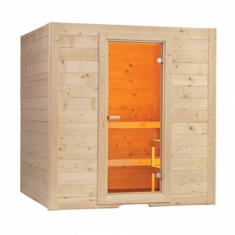 Cabina sauna SENTIOTEC Basic Massive Medium, lemn masiv, 194.5x156x204cm