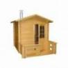 Sauna de exterior HARVIA Kuikka S02200A cu terasa si soba pe lemne