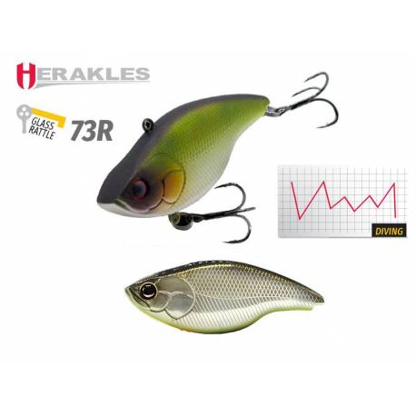 Vobler HERAKLES Blaze Rattle 73R, Sinking, 7.3cm, 17g, culoare Reaction Shad