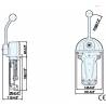 Maneta comanda barca B301CR cu montare laterala