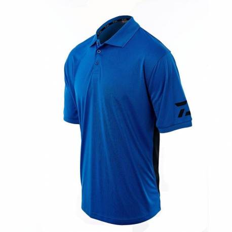 Tricou polo DAIWA Blue, Quick Dry, poliester, marimea L