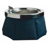 Scrumiera GFN 601212 Navy Blue, Inox, exterior imitatie piele, diametru 115mm