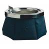 Scrumiera GFN 601212 Navy Blue, Inox, exterior imitatie piele, diametru 115mm