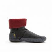 Cizme de iarna tip barefoot VIBRAM Furoshiki Russian Felt Grey&Red Wine - XS