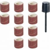 Set ax si 10 tamburi din corindon pentru slefuire PROXXON, 10mm, GR150