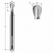 Freza cu varf rotund DATRON 00684010, Alcrona, raza 0.25, 0.5x3.0mm