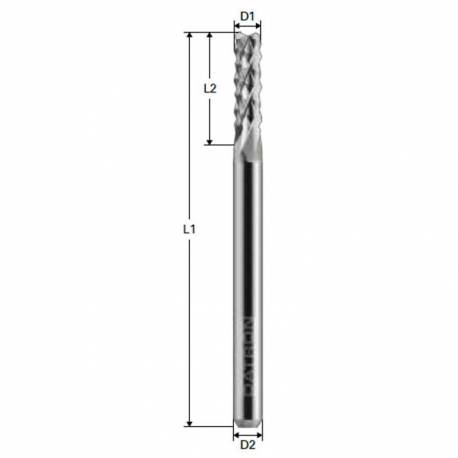 Freza cu micro dantura, DATRON 0068112, 1.2x3.0mm