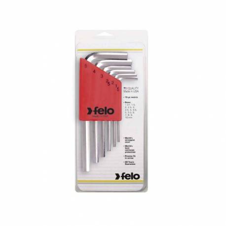 Set 6 chei L HEX versiune scurta FELO Hx1.5 - Hx5.0mm