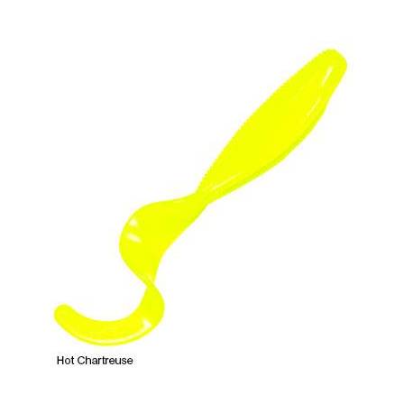 Shad Z-MAN Scented Curly TailZ 4", 10cm, culoare Hot Chartreuse, 5 buc/punga