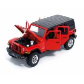 Macheta auto JEEP Wrangler Sahara Unlimited (2019) 1:32 rosu, negru