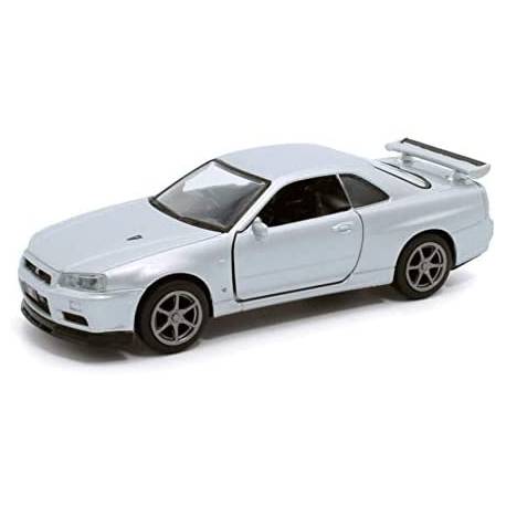 Macheta auto NISSAN Skyline GT-R (R34) V Spec II (1989) 1:36 argintiu