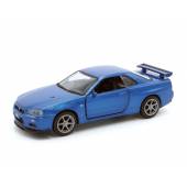 Macheta auto NISSAN Skyline GT-R (R34) V Spec II (1989) 1:36 albastru