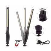 Lampa LED COB TANGO Slim cu baza magnetica rotativa, 250 lumeni