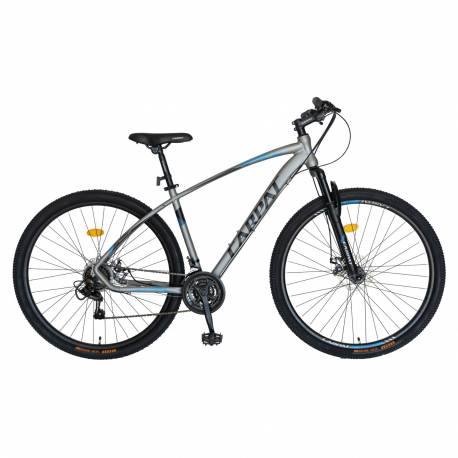 Bicicleta MTB-HT CARPAT CSC27/57C, 21 viteze, roti 27.5 Inch, gri cu design albastru/negru