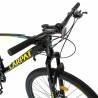 Bicicleta MTB-HT CARPAT CSC27/57C, 21 viteze, roti 27.5 Inch, negru cu design galben/albastru